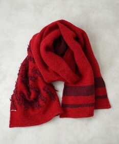 POLS ジャガード織 ウールカットジャガード　ストール