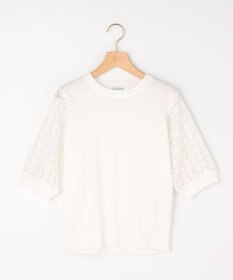 組曲 【先行予約】コットンフラワーレーシープルオーバー ニット