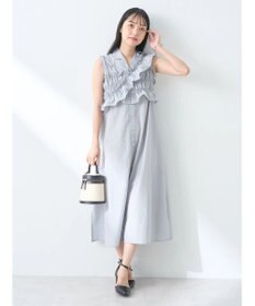 earth music&ecology ＳＥＴ２点シャーリングビスチェ×シャツワンピース