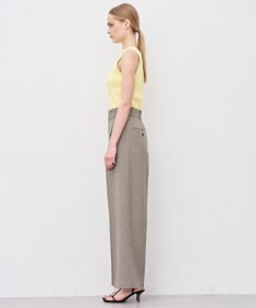 uncrave ウォッシャブルウールライクツイル ワイドパンツ