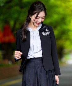 ANY SIS セレモニーダブルクロス クルーカラー ジャケット