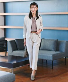 Tiaclasse 【小倉優子さん着用・ダブルクロス・洗える】テーパードパンツ