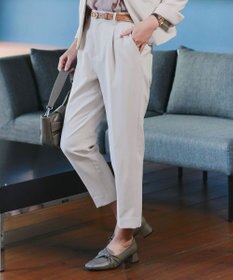 Tiaclasse 【小倉優子さん着用・ダブルクロス・洗える】テーパードパンツ