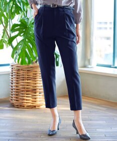 Tiaclasse 【小倉優子さん着用・ダブルクロス・洗える】テーパードパンツ