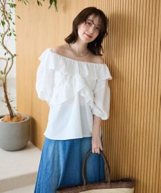 Green Parks ２ｗａｙ　フリルショートスリーブブラウス