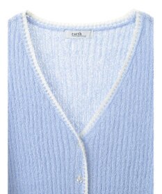 earth music&ecology バイカラーＶネックカーディガン