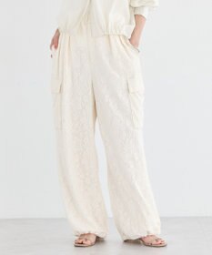 earth music&ecology 総レースカーゴパンツ