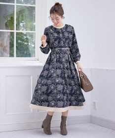 Tiaclasse L 【洗える】トワルドジュイ配色ワンピース