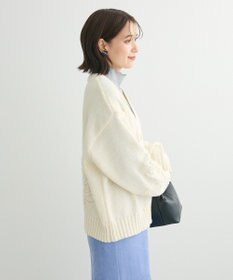 Green Parks ・ｓｗｉｎｇ　ｂｙ　バラ柄ニットカーディガン