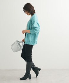 Green Parks ・ｓｗｉｎｇ　ｂｙ　バラ柄ニットカーディガン