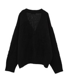 Green Parks ・ｓｗｉｎｇ　ｂｙ　バラ柄ニットカーディガン