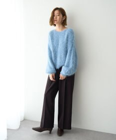 YECCA VECCA 金釦アクセントベルトワイドパンツ