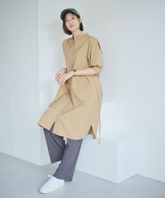 #Newans 【ANSWER for 骨格ストレート】バンドカラーシャツワンピース