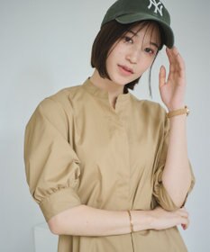 #Newans 【ANSWER for 骨格ストレート】バンドカラーシャツワンピース