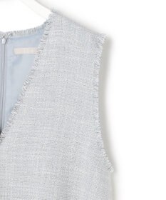 ICB 【先行予約】ライトスラブツイード Vネックジレ