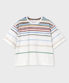 Paul Smith Cairo Stripe Chalk プリントTシャツ