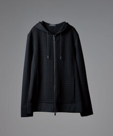 JOSEPH HOMME 【オリジナル素材 】ライトタックジャージー   ジップアップフーディー ブラック系