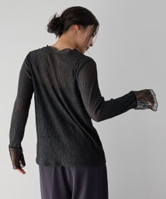 YECCA VECCA 袖レースシアートップス