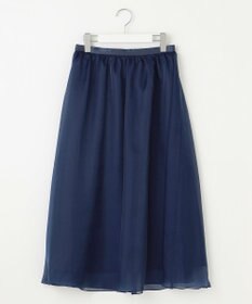 Feroux 【洗える】シアーギャザーフレア スカート