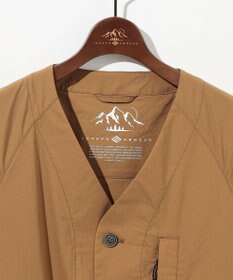 JOSEPH ABBOUD MOUNTAIN 【軽量】ハイパワーストレッチカルゼ ノーカラーアウトドアブルゾン