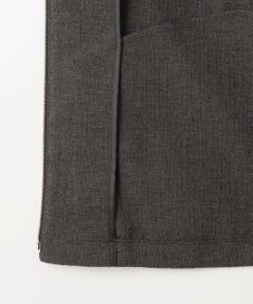 ☆　超美品　☆　ONWARD　自由区　ノーカラーブルゾン 17号サイズまで展開・洗える】ライトブッチャーノーカラー