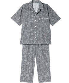 ワコール／睡眠科学 パジャマ 5分袖 半袖 8分丈 綿100%(本体) 天竺素材 メンズ YGT153 睡眠科学／ワコール