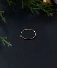 Phoebe 【K10】プレートビジューチェーンリング　ゴールド　3号/11号/13号