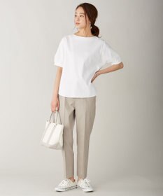 J.PRESS LADIES S 【シワになりにくい】コットンフィッティーシャーク テーパードパンツ