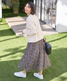 ANY 【ウエストゴム】プリーツチュールスカート