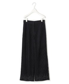 ICB L 【洗える】タイルパターンレース ワイドストレートパンツ