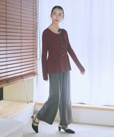 earth music&ecology 【接触冷感】ペプラムニットカーディガン