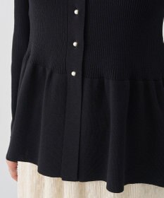 earth music&ecology 【接触冷感】ペプラムニットカーディガン