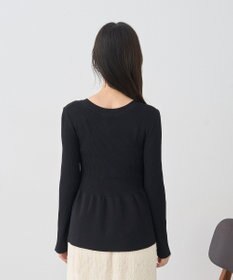 earth music&ecology 【接触冷感】ペプラムニットカーディガン