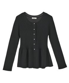 earth music&ecology 【接触冷感】ペプラムニットカーディガン