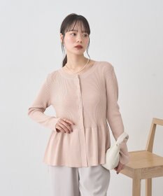 earth music&ecology 【接触冷感】ペプラムニットカーディガン
