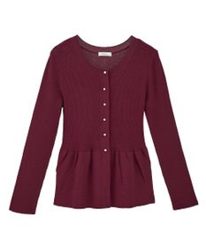 earth music&ecology 【接触冷感】ペプラムニットカーディガン