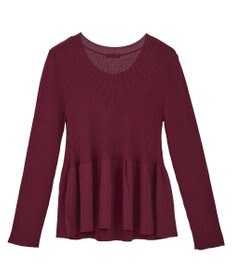 earth music&ecology 【接触冷感】ペプラムニットカーディガン