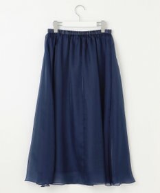 Feroux 【洗える】シアーギャザーフレア スカート