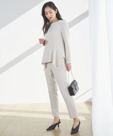 ICB 【洗える】 ライトダブルクロス ドロストパンツ