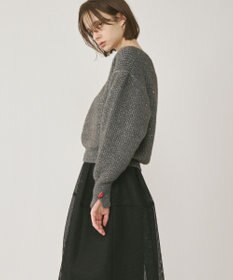 GRACE CONTINENTAL ラメリップニットトップ