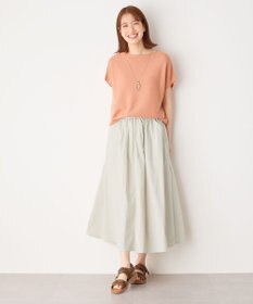 ANY 【ウエストゴム】ナイロンベイカーフレアスカート