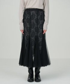GRACE CONTINENTAL レースレイヤードチュールスカート
