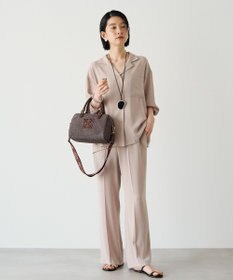 russet ナイロンラフィアミニボストンバッグ《かごバッグ》(CE-1715)