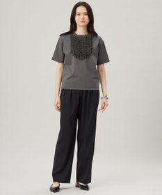 自由区 L 【接触冷感・UVカット・洗える】ベビーフリル Tシャツ