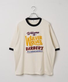 WEGO モチーフ刺繍リンガーT