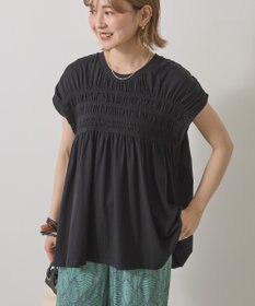 AMERICAN HOLIC シャーリング半袖フレアプルオーバー