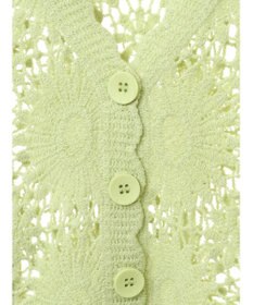 earth music&ecology クロシェ風カーディガン