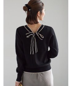 Te chichi 前後2WAYボウタイニットプルオーバー