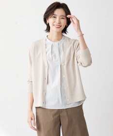 J.PRESS LADIES S 【洗える】リノナチュール Vネック カーディガン