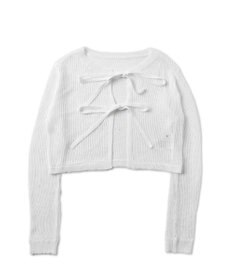 WEGO スパンコールメッシュニットカーデ